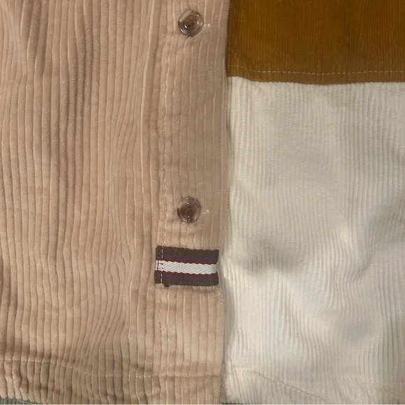 NWT Urban Outfitters Corduroy Patchwork Shacket Unisex Button Up Jacket Boho - Picture 4 of 13